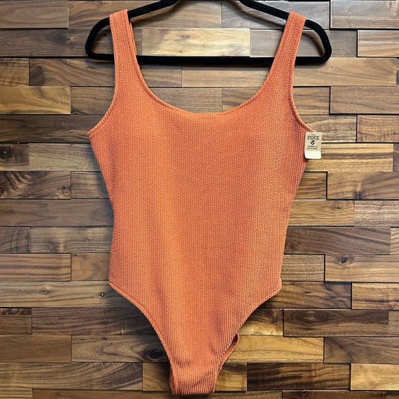 PINK - Crinkle Scoop One Piece Swimsuit - Picture 2 of 4